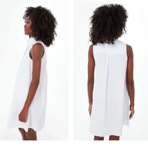 Tuckernuck | worn once White Sleeveless Charlie Shirt Preppy Mini Dress Size XS